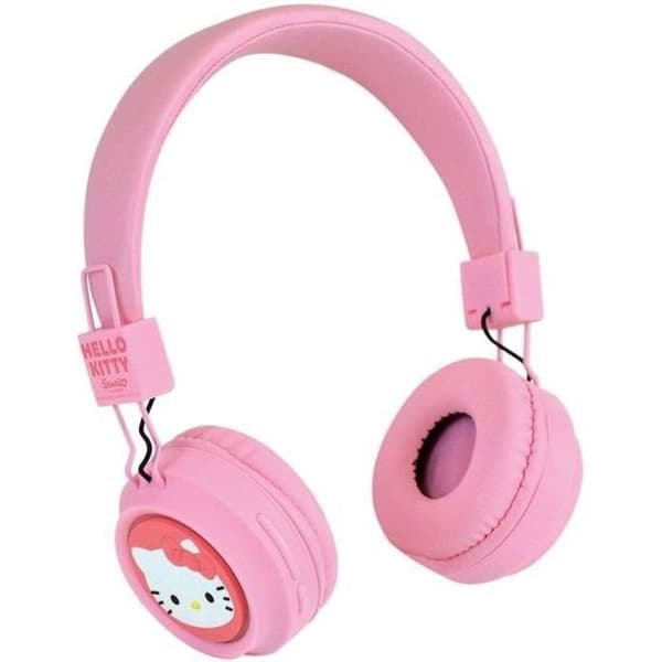 Justerbart Bluetooth-headset med mikrofon - HELLO KITTY - USB-kabel - Ljudkabel - Från 3 år