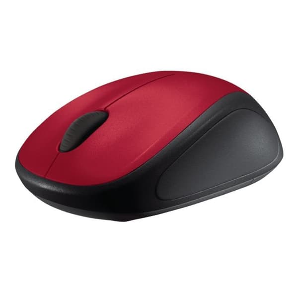 Logitech trådlös optisk mus - M235 röd