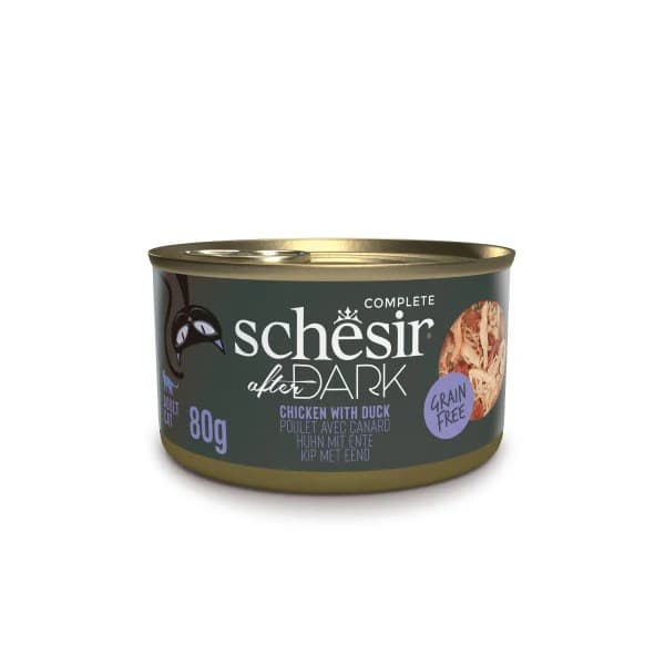 SCHESIR After Dark Kyllingefilet med and i bouillon - vådfoder til katte - 80 g