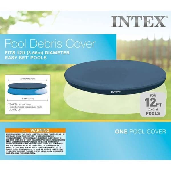 INTEX Poolskyddsöverdrag - Runt form - Ø 3,66 m