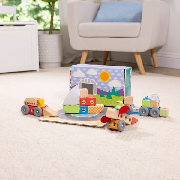 Melissa og Doug køretøjer med 54 dele