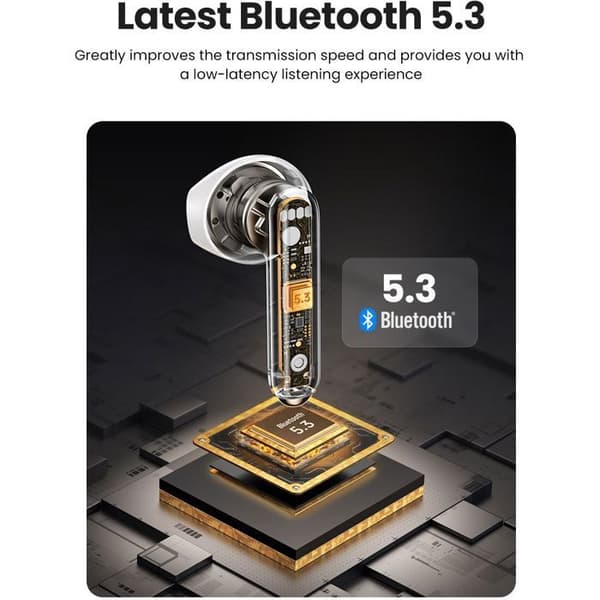 Trådløse ørepropper - UGREEN - Model H5 - Semi-in-ear Bluetooth - Hvid