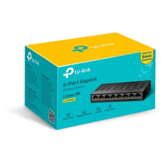 TP-Link 8-ports 10/100/1000 Mbps desktop netværksswitch