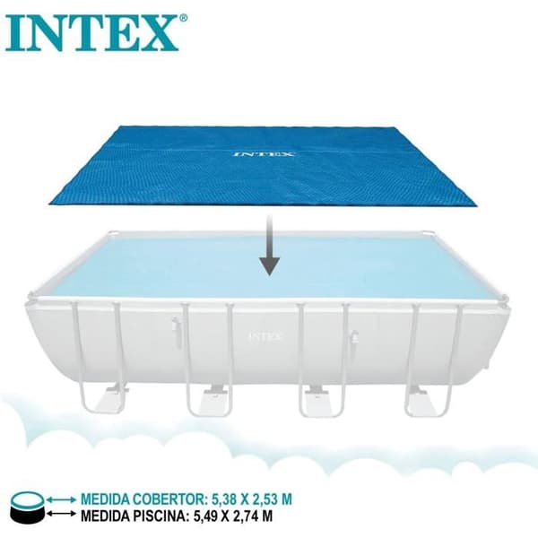 Intex rektangulær boblelagen 5,49 x 2,74 m blå