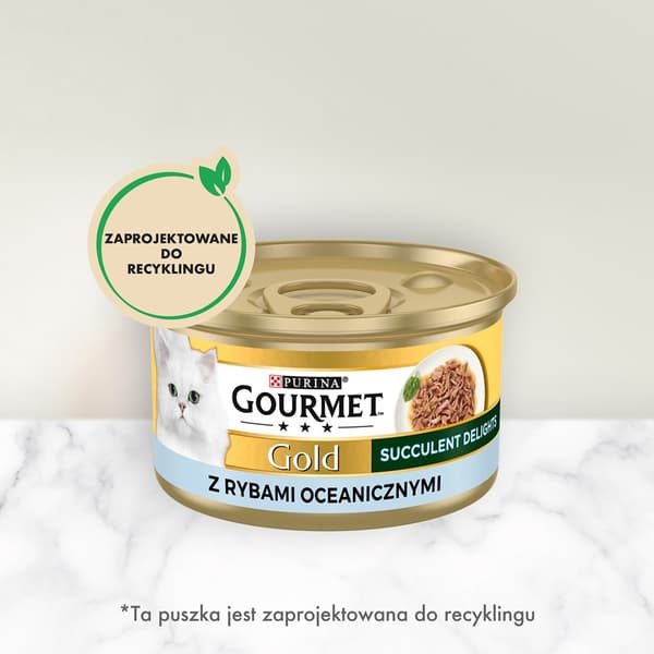 PURINA Gourmet Gold Succulent Delights Havfisk - vådfoder til katte - 85 g