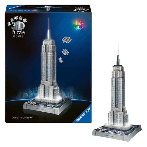 Iconics 3D-palapeli - Empire State Building valaistuna