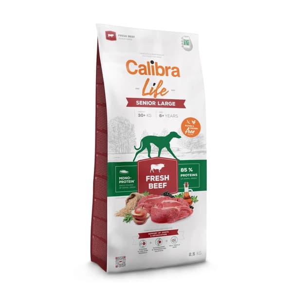 CALIBRA Life Senior Large Fresh Beef - tørfoder til hunde - 12 kg