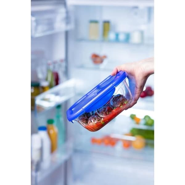 Sæt med 3 madkasser - PYREX - Cook & Go - Glas - Rektangulær - Lufttæt låg - 0,8 L