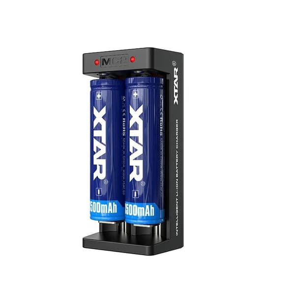 Batterioplader Li-ion 18650 USB-C - 2 stik