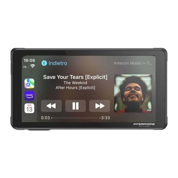 INTERPHONE SYNC55 ÄLYNÄYTTÖ (CAR PLAY/ANDROID AUTO) Musta