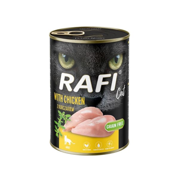 RAFI Katt Vuxen med kyckling - våtfoder för katter - 400 g