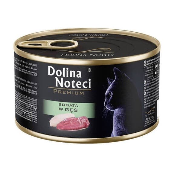 DOLINA NOTECI Premium Rik på gås - våtfoder för katter - 185 g