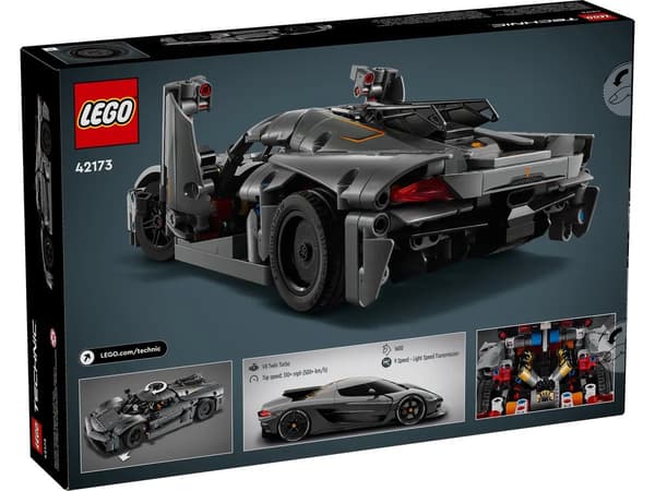 LEGO TECHNIC 42173 Koenigsegg Jesko Täysiharmaa Hyperauto