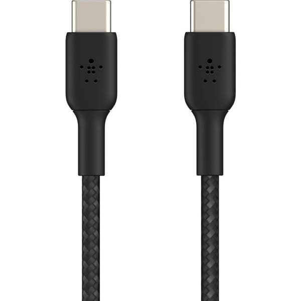 Punottu kaapeli - BELKIN - USB-C - USB-C - 0.15 m - Musta