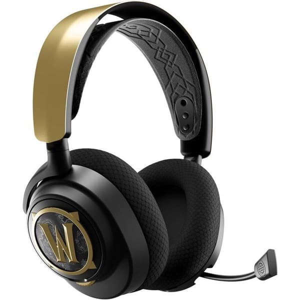 Trådløst gamingheadset - STEELSERIES - Arctis Nova 7 WOW Edition - Sort og guld