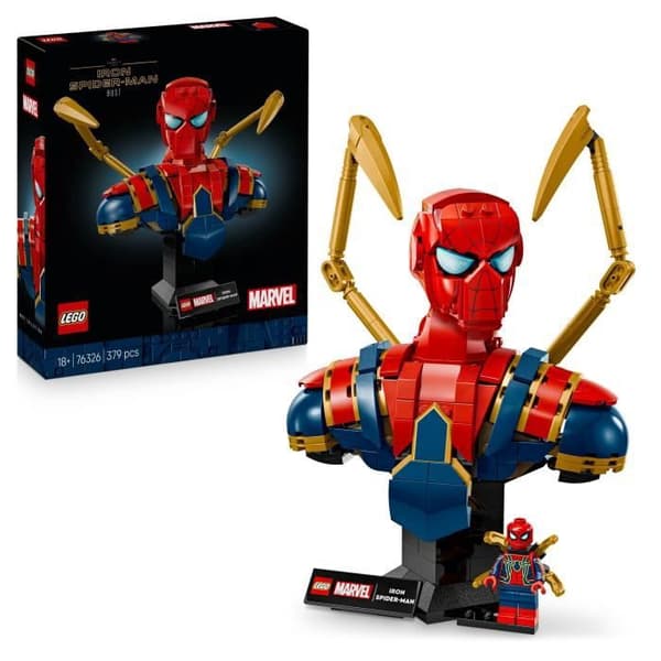 LEGO Marvel 76326 Iron Spider-Man Buste - Samlersæt til Voksne