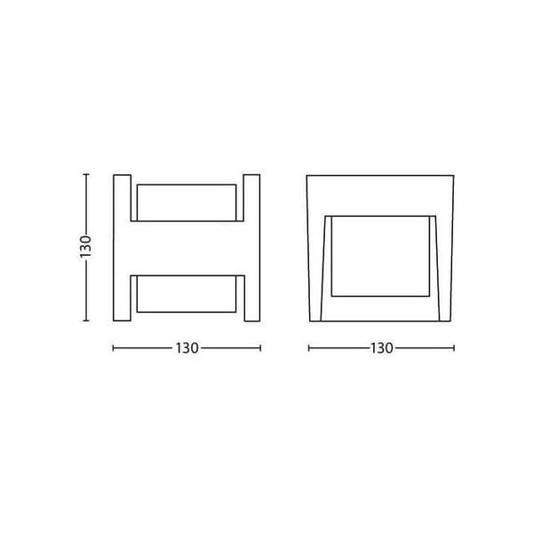 PHILIPS Arbor ulkoseinävalaisin 2x4,5W 230V - Antrasiitti