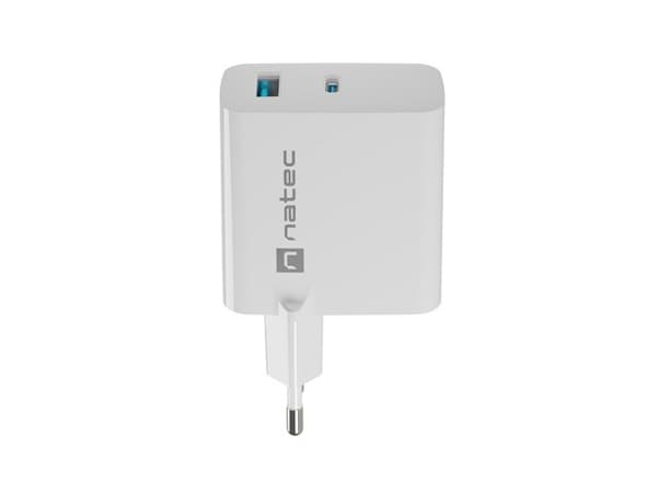 NATEC RIBERA GAN-LADDARE 1x USB-A + 1x USB-C 65W VIT