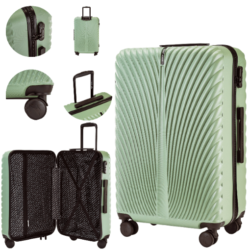 WINGS Lentoreppu 40x25x20 cm Pullotaskulla ja Trolleyhihnalla