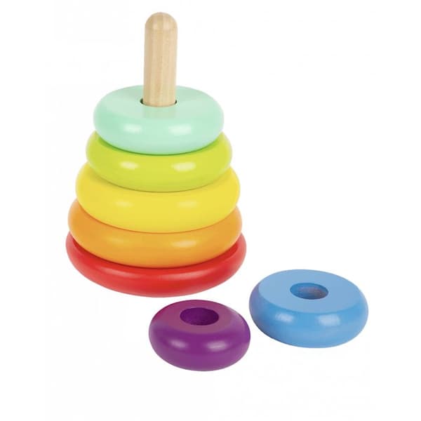Small Foot junior regnbue stabletårn 15 cm træ