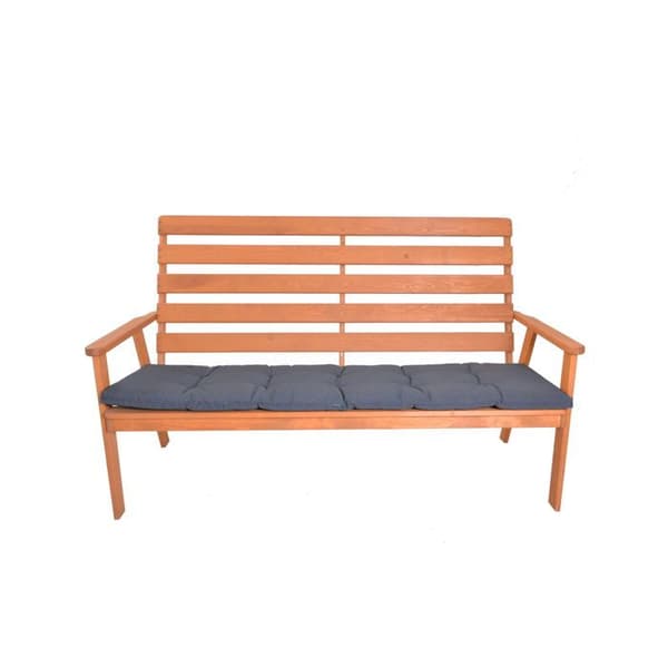 Bänkdyna - ROJAPLAST - 152 x 45 cm - Grå - Bomull - Polyester