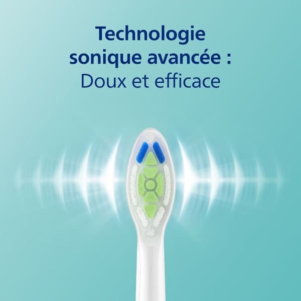 Elektrisk tandbørste - Philips - Sonicare 4100 - 2 tilstande - Tryksensor - Marineblå