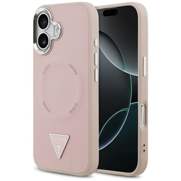 Coque Guess Hardcase Triangle Logo MagSafe til iPhone 17 - Pink