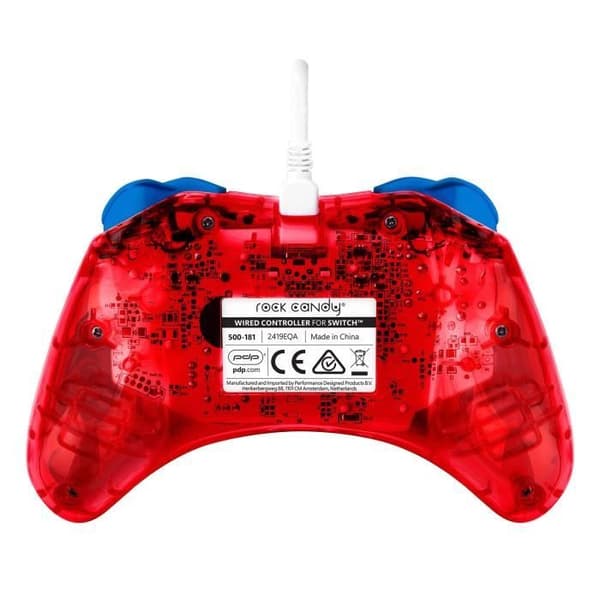 Spilcontroller - Nintendo Switch - Mario Rock Candy - Kable - PDP - Rød