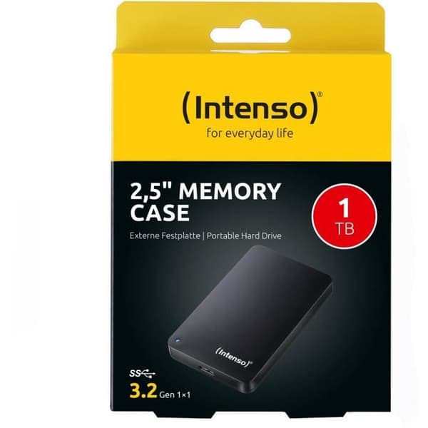 Extern hårddisk - INTENSO - 2,5' - 1TB - Svart