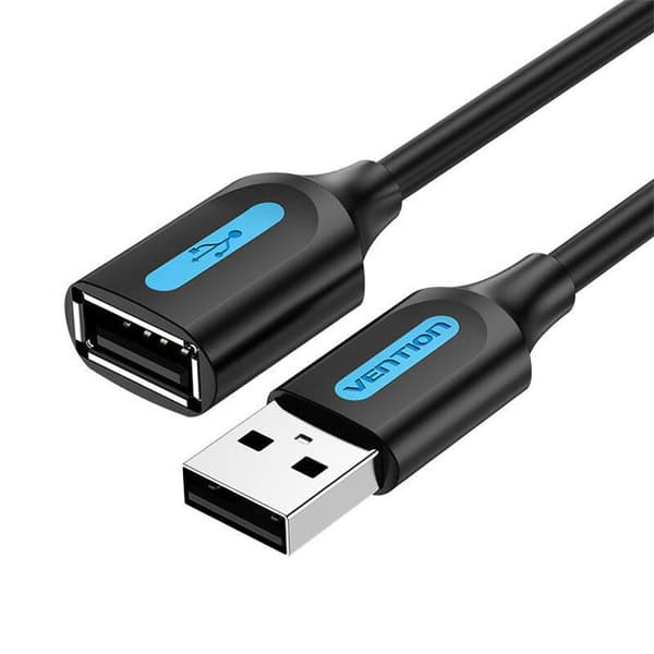 USB 2.0 forlængerkabel - VENTION - CBIBI - 3 m - Han til Hun - Sort