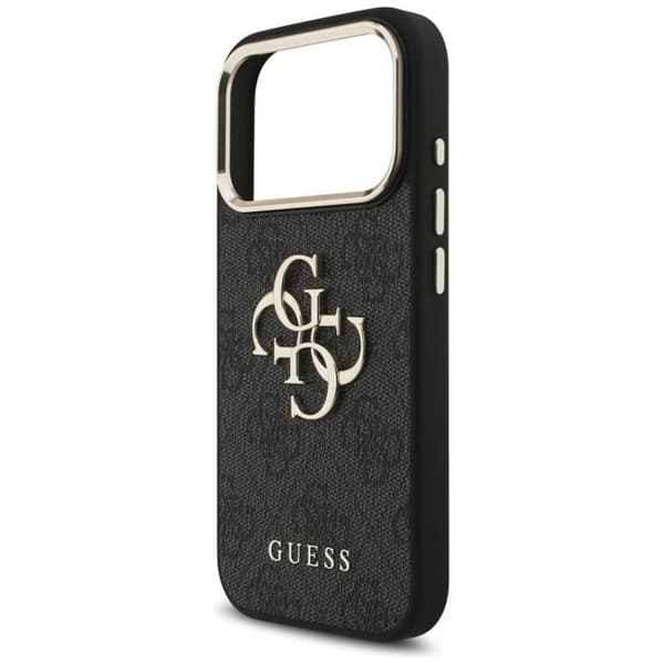 Guess Big 4G Classic Logo Cover til iPhone 17 Pro 6.3" Sort Guld