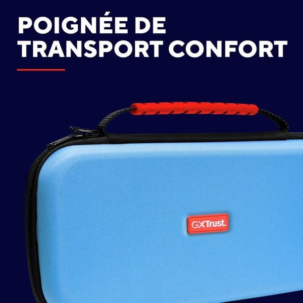 Pung til Nintendo Switch 2 - TRUST - GXT 1251B - Stødabsorberende - Plads til 4 Joy-Cons - Blå