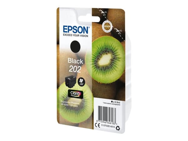 EPSON 202 blækpatron - 6,9 ml - Sort - Expression Premium XP-6000, XP-6005, XP-6100, XP-6105