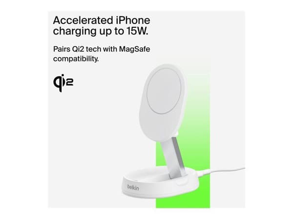 Trådløs oplader - Belkin - BoostCharge Pro - Magnetisk - Konvertibel - Qi2