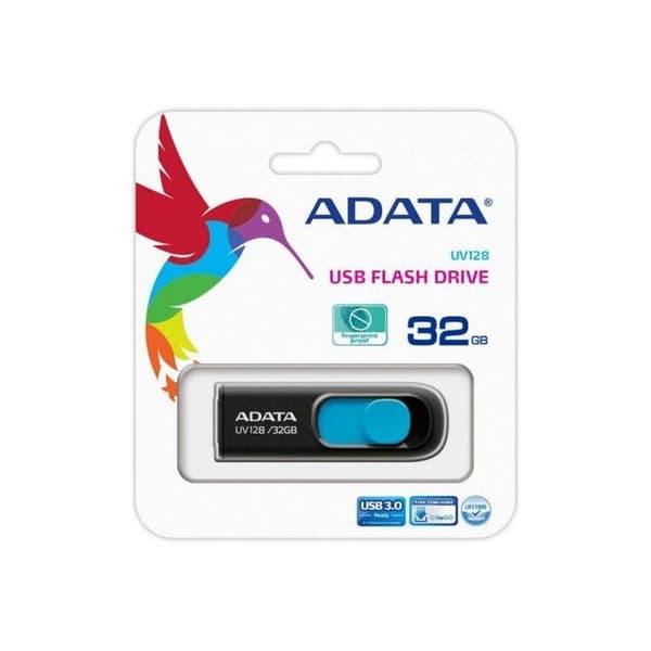 ADATA UV128 32GB USB 3.0 USB-minne Svart/Blå