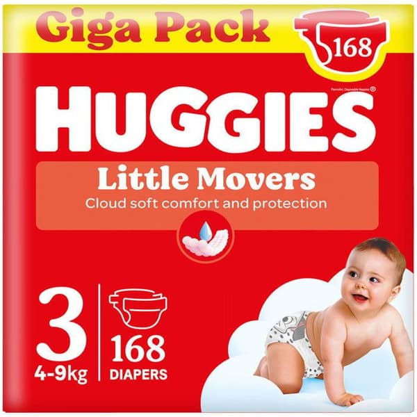 HUGGIES Little Movers str. 3 (168 stk)