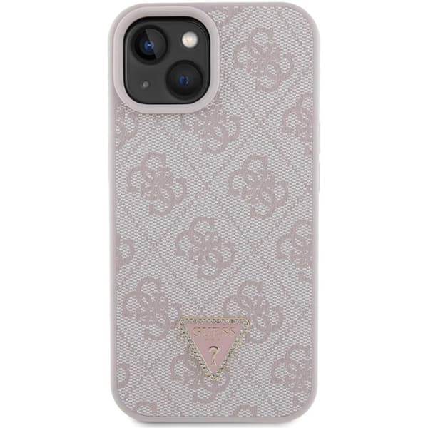 Etui til Apple iPhone 15 Triangle Strass 4G Guess Pink