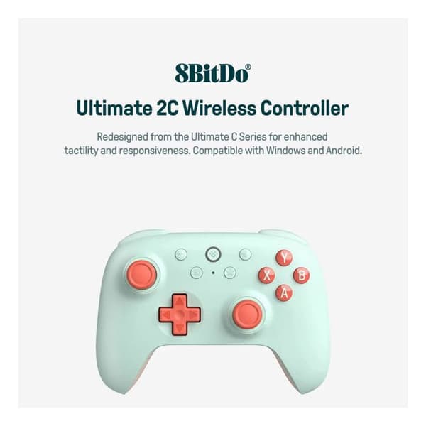 8BitDo - Ny Trådlös Spelkontroll Ultimate 2C för PC, Windows 10/11, Steam Deck, Raspberry Pi, Android