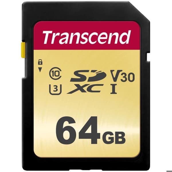 SD-kort 64GB UHS-I U3 TRANSCEND 500S - Video Class V30 / Class10