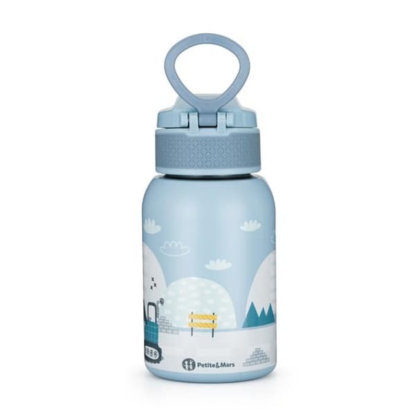 PETITE&MARS Barnflaska i stål 350 ml Work Zone 12m+