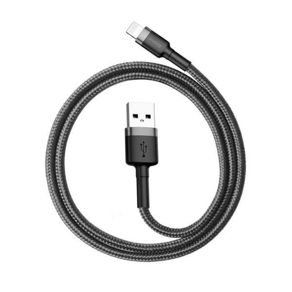 USB Lightning-kabel - BASEUS - 0.5m - 2.4A - 480Mbps - Svart