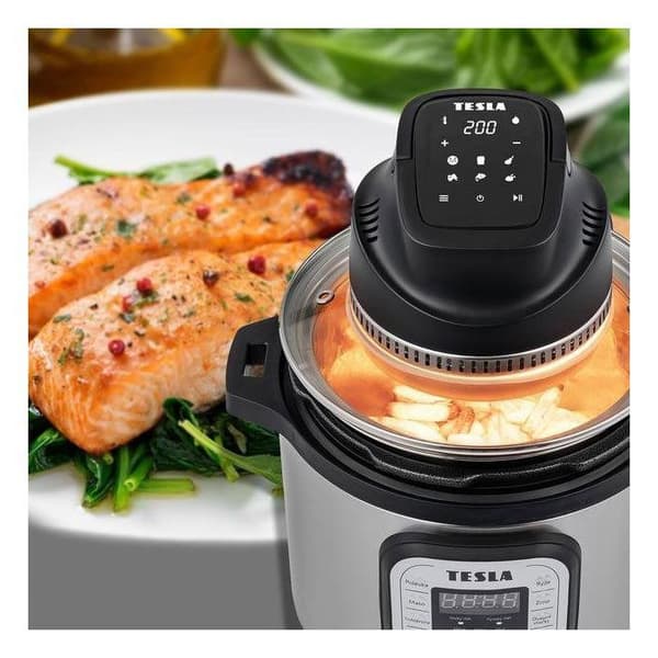 Luftfriteuse - TESLA - AirCook Q10 - 1200 W - Justerbar temperatur 40-200 °C - 5 automatiske programmer