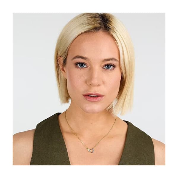 Vacker bicolor halsband Infinity och hjärta i silver LPS10AWV83