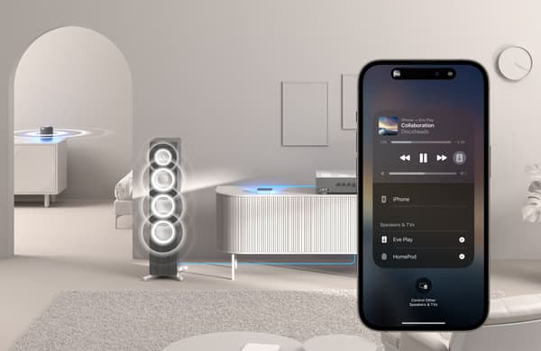 Lydinterface - EVE - Afspilning - AirPlay-diffusion - DAC 112 dB - RCA/optisk/coaxial forbindelser - Wi-Fi/Ethernet netværk