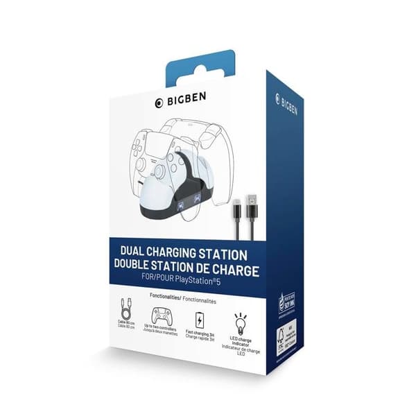Dobbelt ladestation til Playstation 5 controllere Nacon