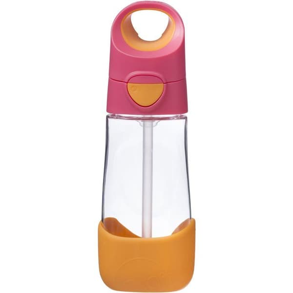 B.Box Flaska med sugrör 450 ml rosa orange