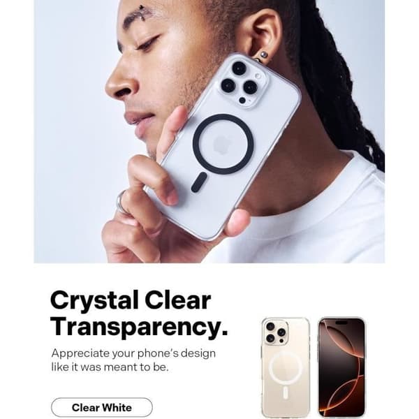 Coque - CASEOLOGY - Capella Mag - Stødabsorberende - Ultra-Gennemsigtig - iPhone 16 Pro