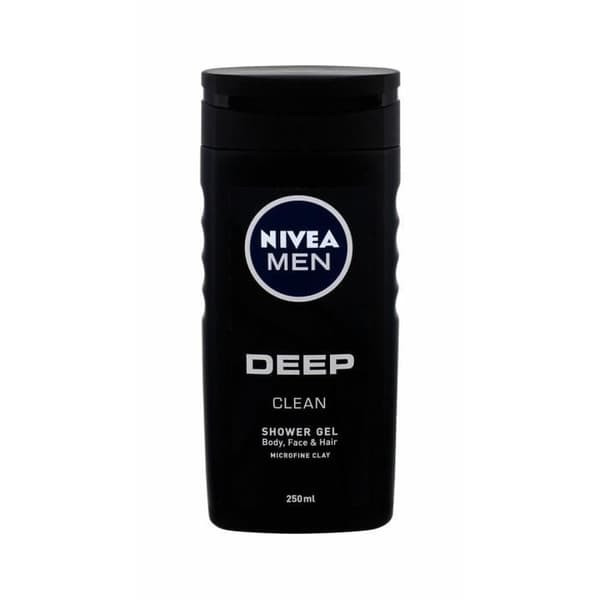 Duschgel - NIVEA - Men Deep Clean - 250ml - til krop, ansigt og hår