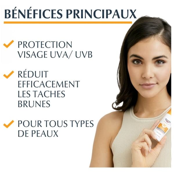 Sun Fluid - Eucerin - SPF50+ - 50ml - UVA/UVB-skydd - Anti-bruna fläckar