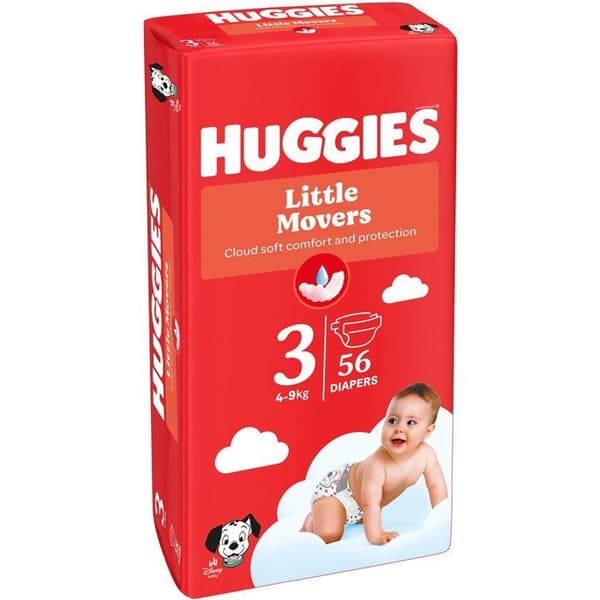 HUGGIES Little Movers str. 3 Jumbo (56 stk)